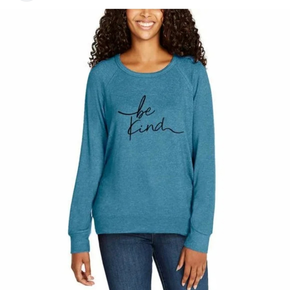 David Bitton blue Be Kind sweater